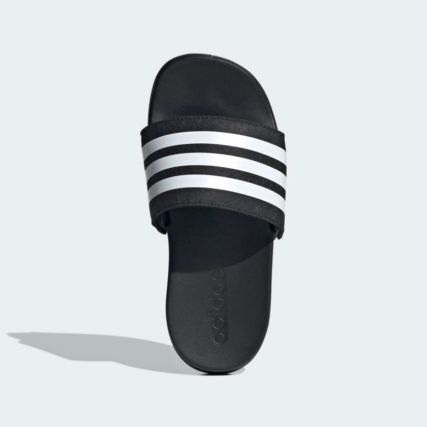ADIDAS KIDS ADILETTE COMFORT BLACK/WHITE SLIDES