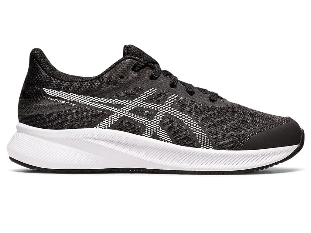ASICS JUNIOR PATRIOT 13 BLACK/WHITE RUNNING SHOE