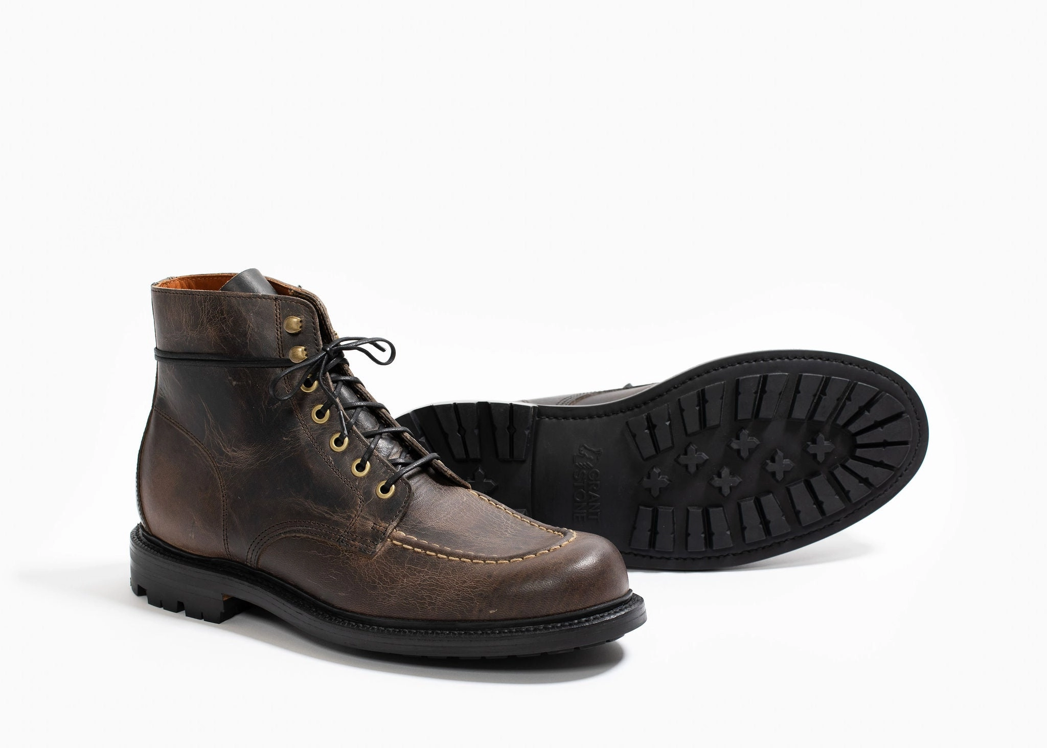Brass Boot Black Waxed Deer