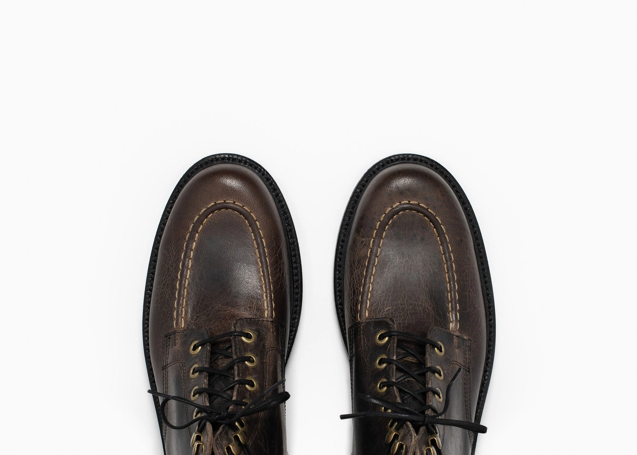 Brass Boot Black Waxed Deer