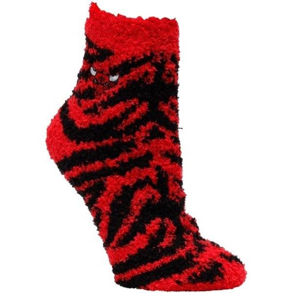 Chicago Bulls Sleep Soft Zebra Socks - Red/Black