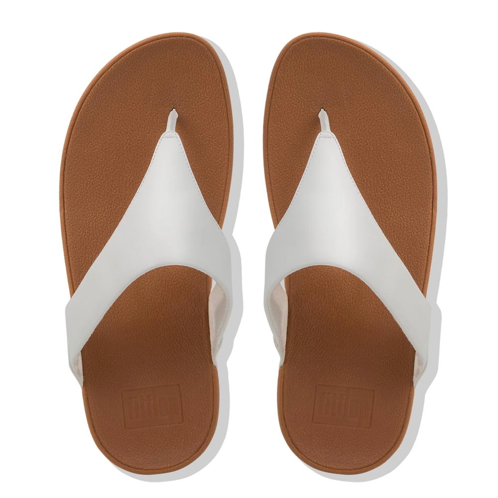 Fitflop Lulu Leather Toe Post White
