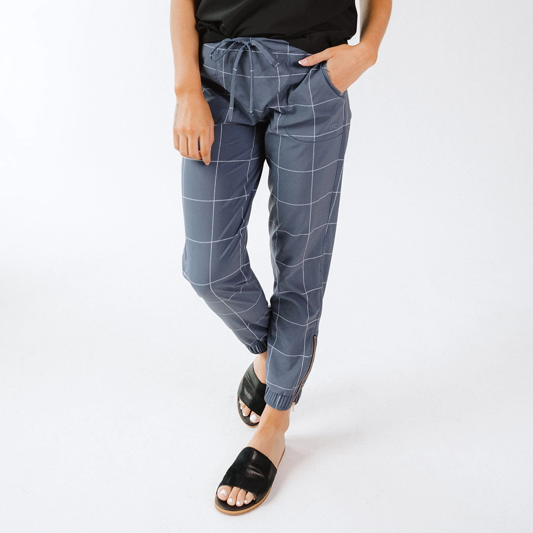 Indigo Windowpane Jetsetters