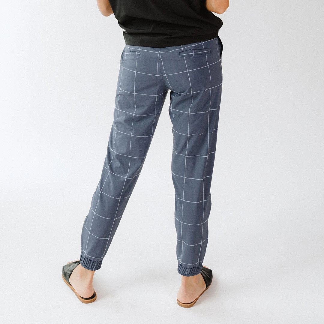 Indigo Windowpane Jetsetters