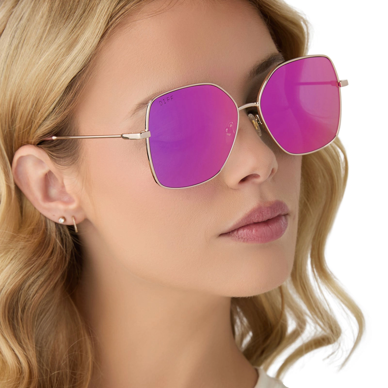 IRIS - GOLD   PINK RUSH MIRROR SUNGLASSES