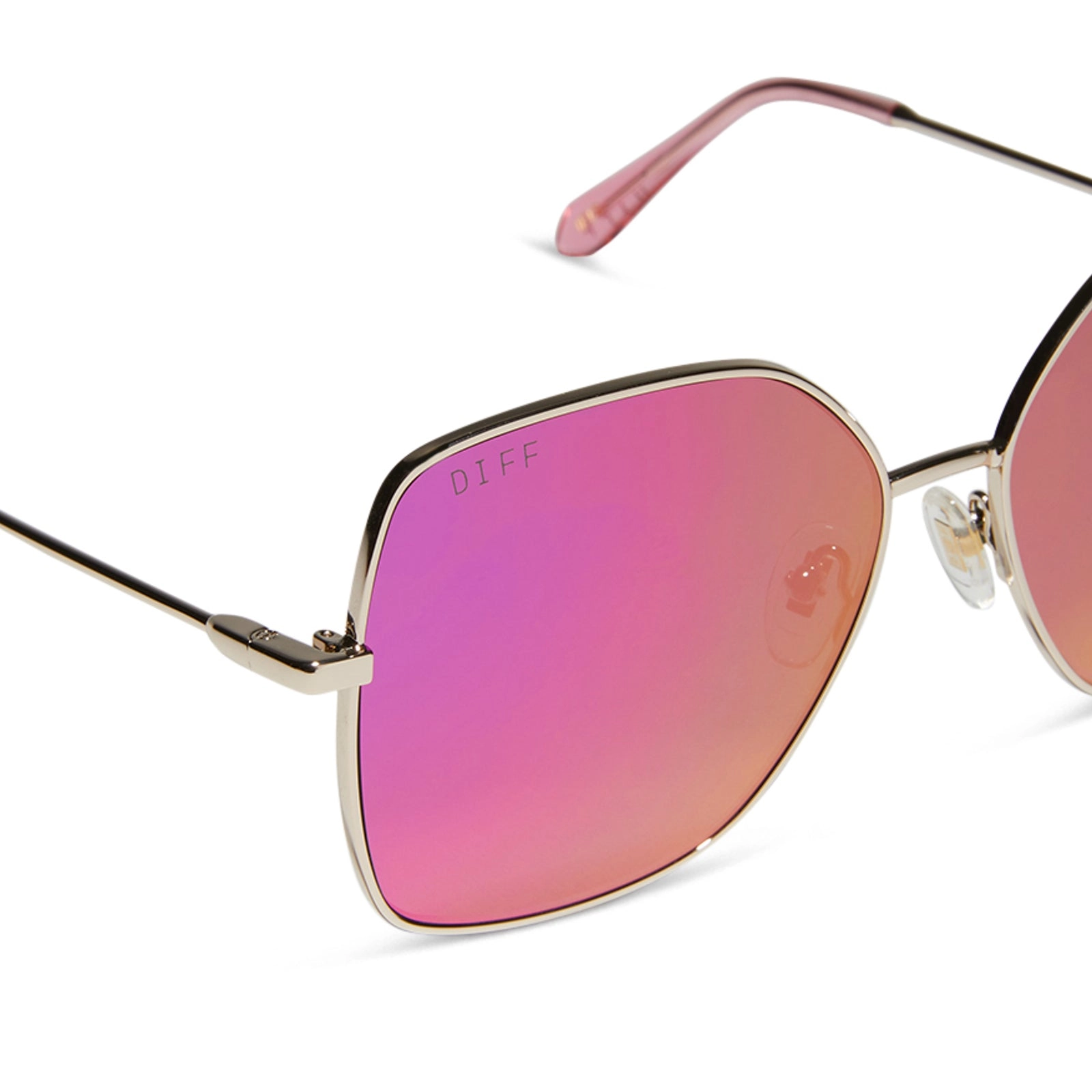 IRIS - GOLD   PINK RUSH MIRROR SUNGLASSES