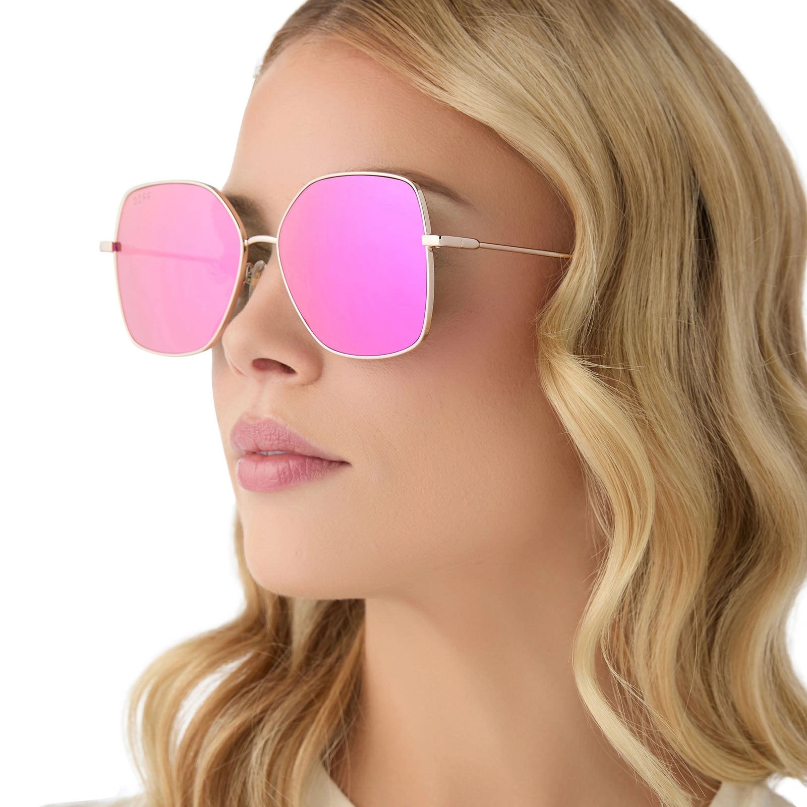 IRIS - GOLD   PINK RUSH MIRROR SUNGLASSES