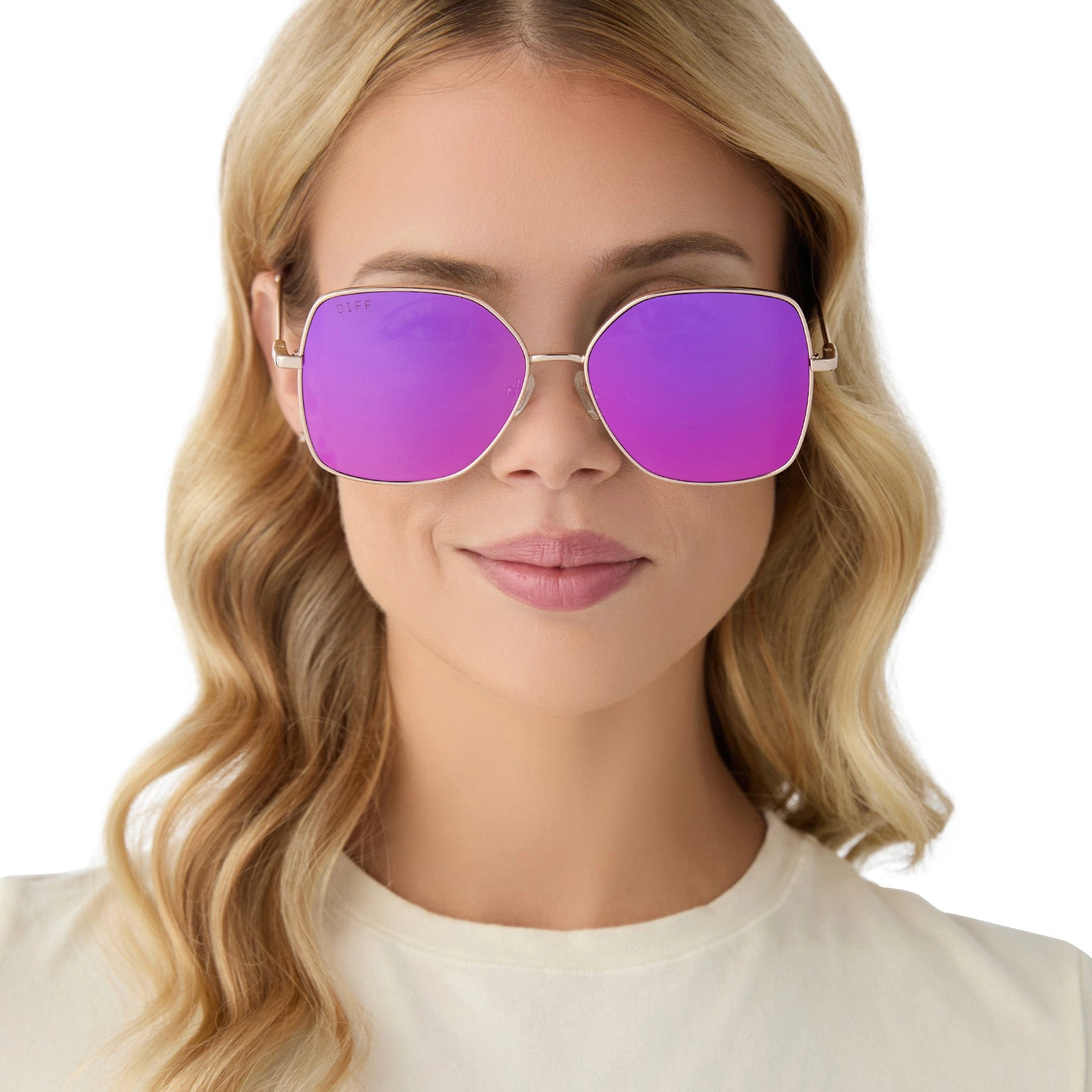 IRIS - GOLD   PINK RUSH MIRROR SUNGLASSES
