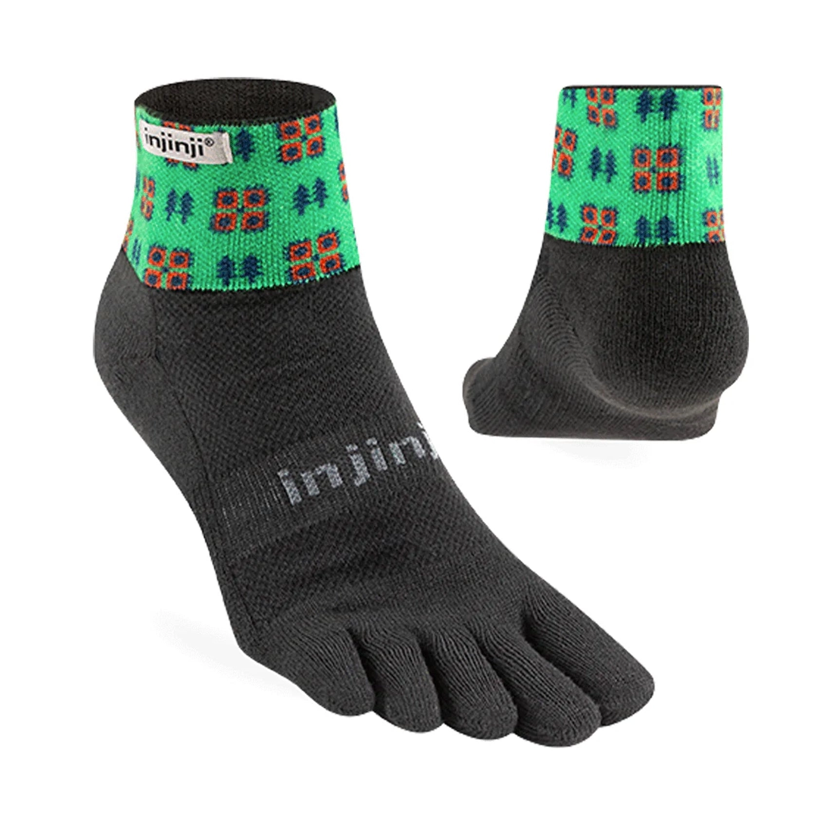 Mens Injinji Trail Artist Designed Mini-Crew Socks