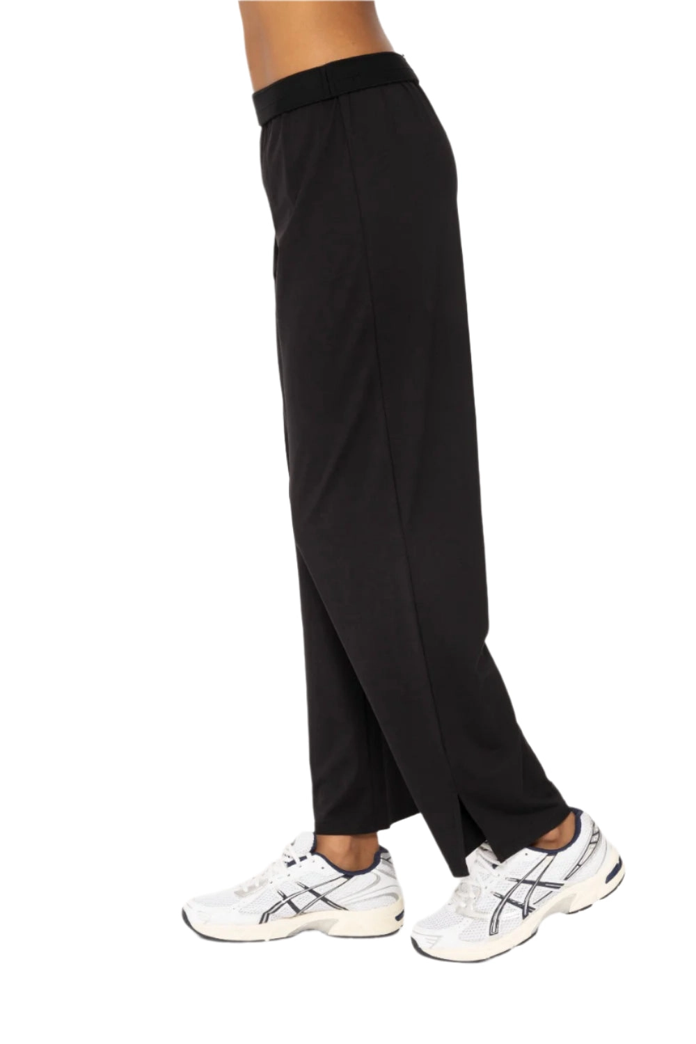 Mono B Air Essentials Fold Over Waist Wide Leg Lounge Pants KPZ12397