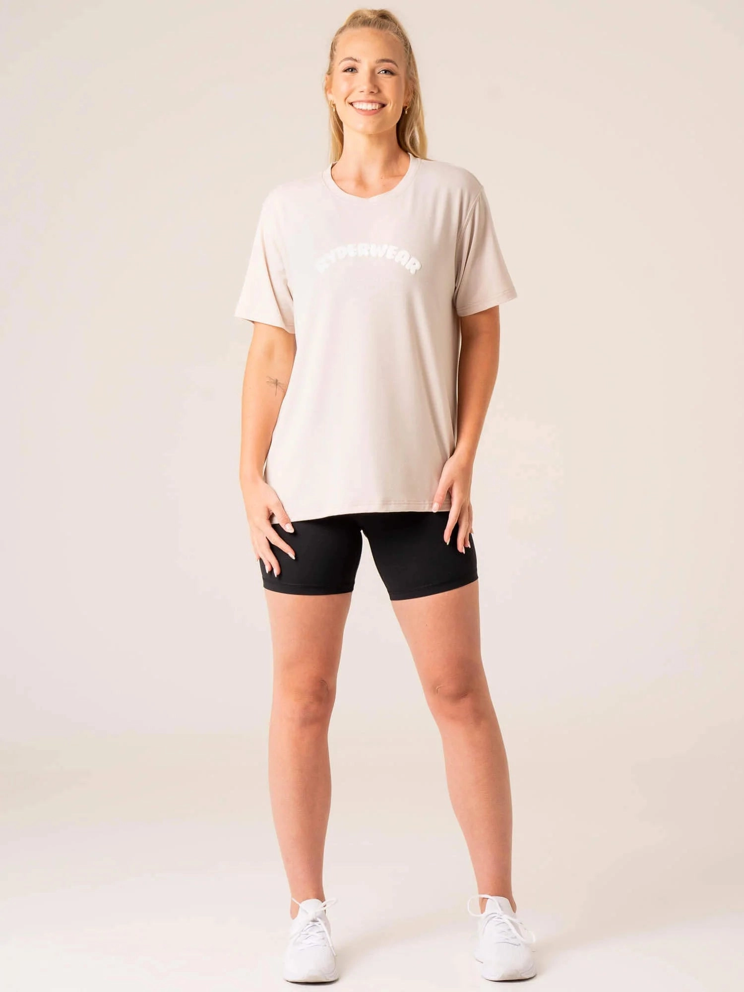 Off Side Longline T-Shirt - Chalk