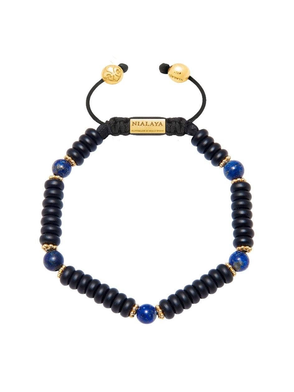 The Mykonos Collection - Matte Onyx and Blue Lapis